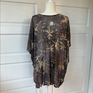 Tsumori Chisato Plumb and Gold Women's Tunic M/L